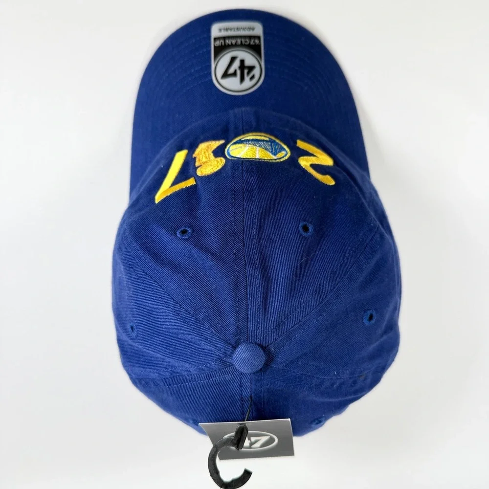 Golden State Warriors 2017 NBA Champions Hat 47 Brand Clean Up Strapback New